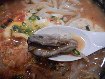 ガスト　牡蠣の本格辛口チゲ(半玉うどん入り)